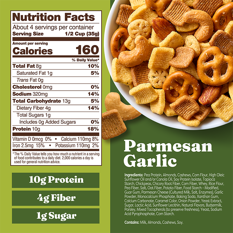 Parmesan Garlic Snack Mix - Daily Pick